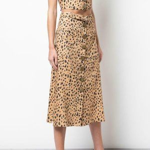 NICHOLAS Women's Leopard Print Skirt Size 18 NWT